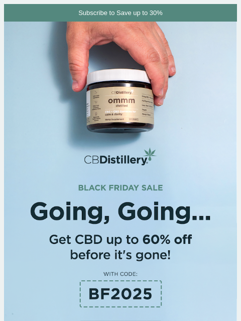 thecbdistillery newsletter: ⚠️ They're going fast...
