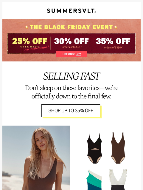 summersalt newsletter: Your Swim Favorites Are Almost Sold Out 🚨
