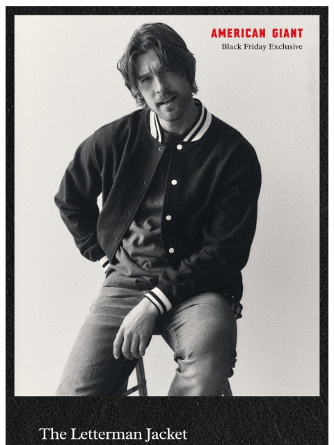 american-giant newsletter: Introducing the Letterman Jacket