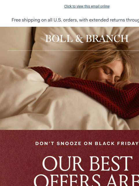 bollandbranch newsletter: ⏰ Time to start Black Friday shopping