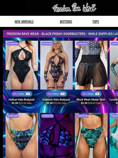 freedomravewear newsletter: 🚨 Doorbusters from $9.99