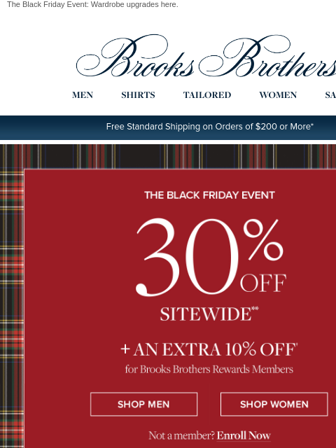 brooksbrothers newsletter: 30% OFF: Suits, shirts, sweaters, dresses, Women’s...