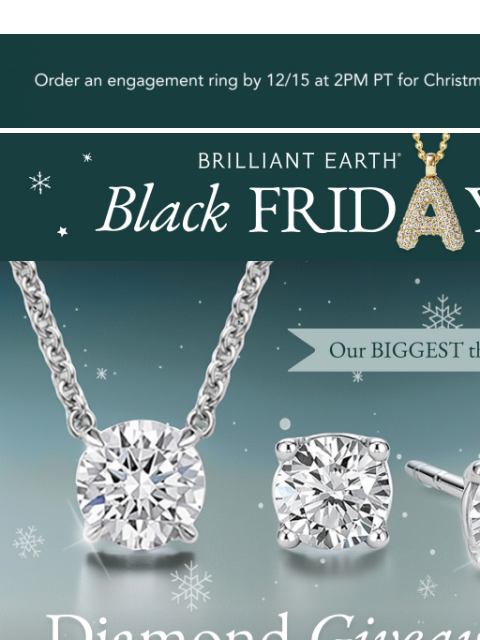 brilliantearth newsletter: GO GO GO: Free lab diamond jewelry ends soon