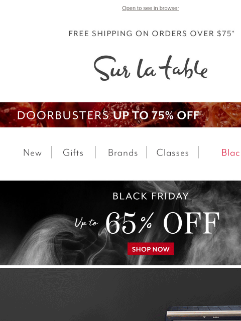 surlatable newsletter: Our BIGGEST Black Friday ever is on now!