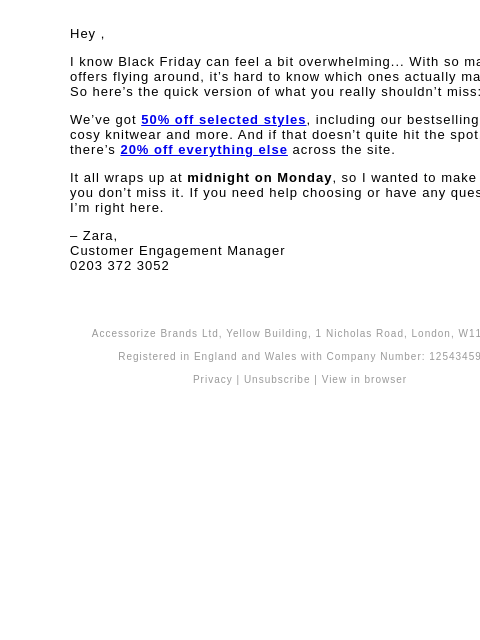 accessorize newsletter: Quick check-in 😊