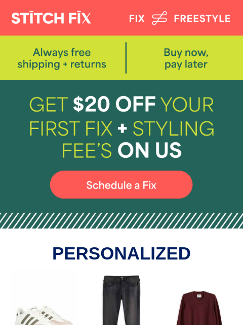 stitchfix newsletter: Parlay your style comeback
