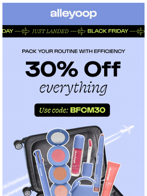 meetalleyoop newsletter: Black Friday is in flight ✈️