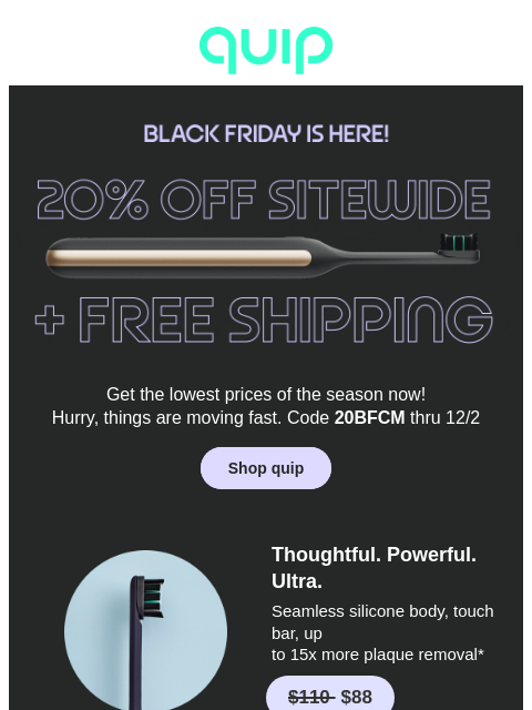 getquip newsletter: Black Friday is happening NOW!
