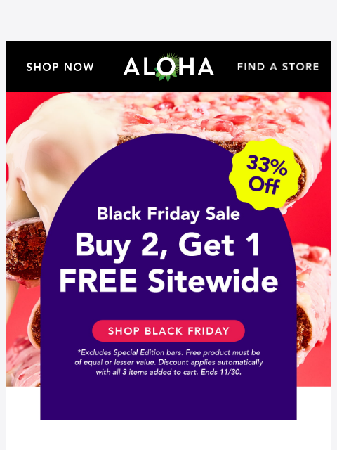 aloha newsletter: Black Friday is HERE!