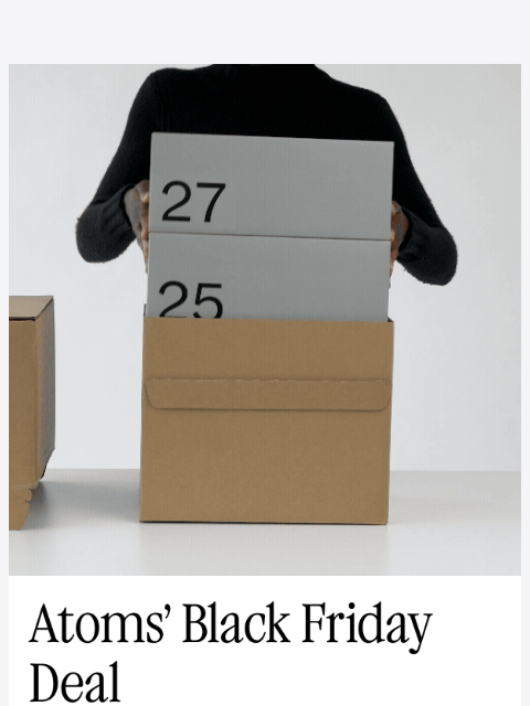 atoms newsletter: Atoms Black Friday Offer: 2 surprise pairs for $99