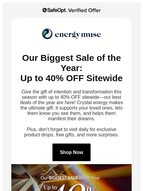 safeopt newsletter: Get up to 40% off everything