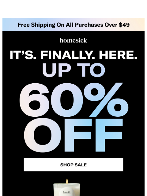 homesick newsletter: BLACK FRIDAY is here!