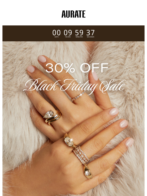 auratenewyork newsletter: 📣 WE REPEAT: 30% OFF (!)