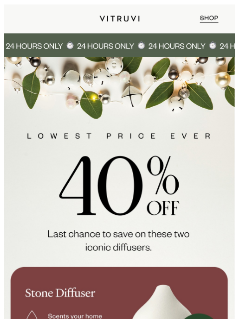 vitruvi newsletter: LAST CHANCE For 40% Off Stone + Push ⏰