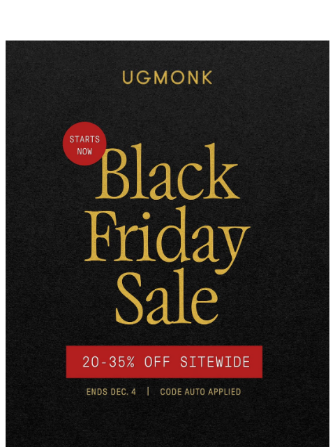 ugmonk newsletter: 🎁 IT'S LIVE – Our Biggest Sale of the Year