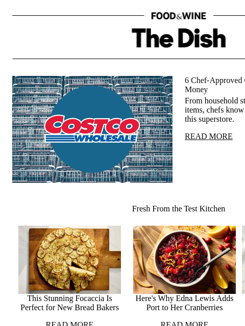 foodandwine newsletter: 6 Chef-Approved Costco Buys That Save You Money