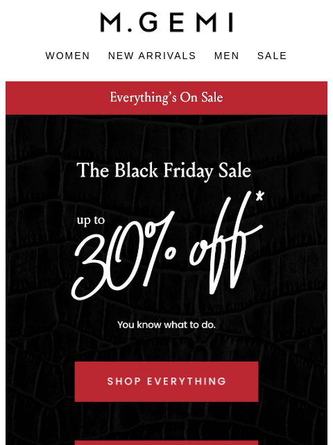 mgemi newsletter: IT’S ALL ON SALE 🎉