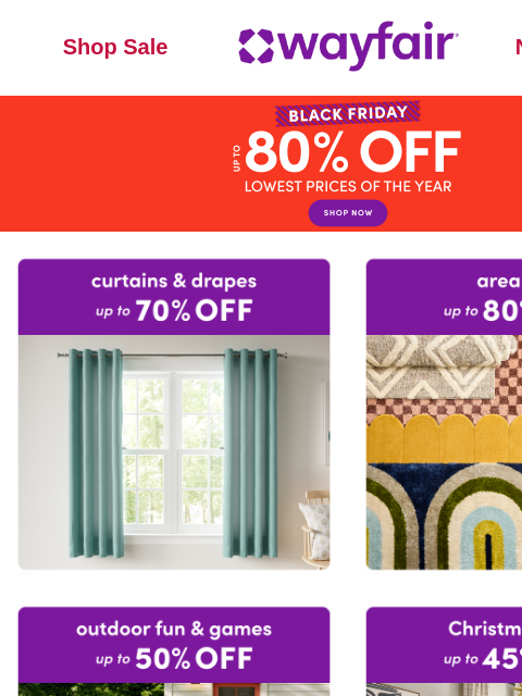 wayfair newsletter: ⬛ 🟪 ⬛ 🟪 ⬛  BLACK FRIDAY  ⬛ 🟪 ⬛ 🟪 ⬛