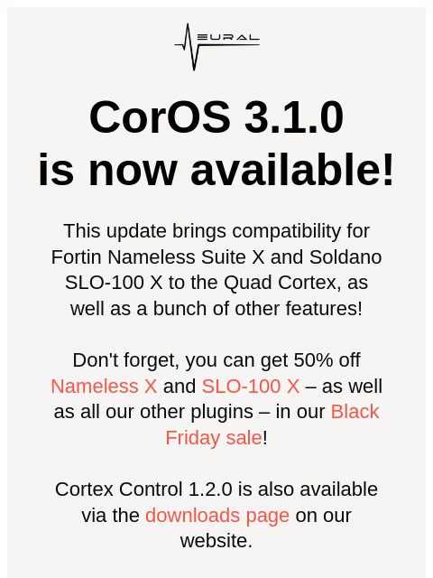 Fortin Nameless X and Soldano SLO-100 X are now compatible with Quad Cortex! ͏ ͏ ͏ ͏ ͏ ͏ ͏ ͏ ͏ ͏ ͏ ͏ ͏ ͏ ͏ ͏ ͏ ͏ ͏ ͏ ͏ ͏ ͏ ͏ ͏ ͏ ͏ ͏ ͏ ͏ ͏ ͏ ͏ ͏ ͏ ͏ ͏ ͏ ͏ ͏ ͏ ͏ ͏ ͏ ͏ ͏ ͏ ͏ ͏ ͏ ͏ ͏ ͏ ͏ ͏ ͏ ͏ ͏ ͏ ͏ ͏ ͏