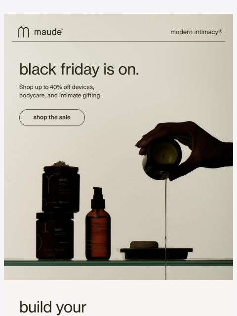 getmaude newsletter: black friday is on.