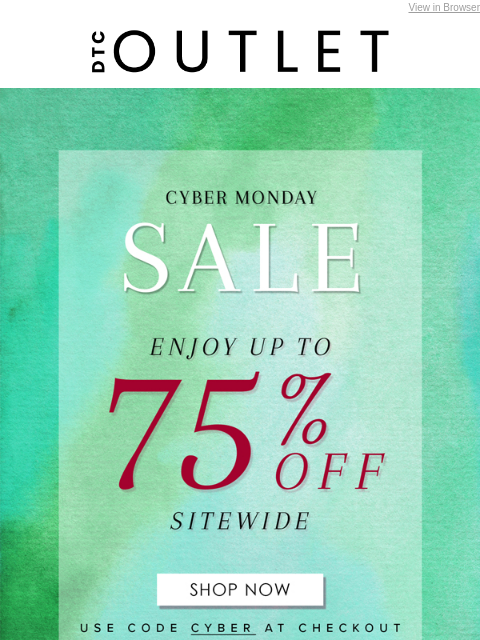 dtcoutlet newsletter: Up to 75% off Sitewide including new arrivals from...
