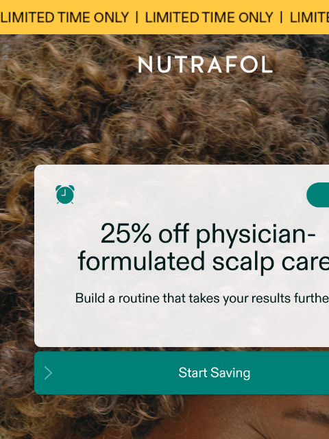 nutrafol newsletter: Your sign to start a new routine.