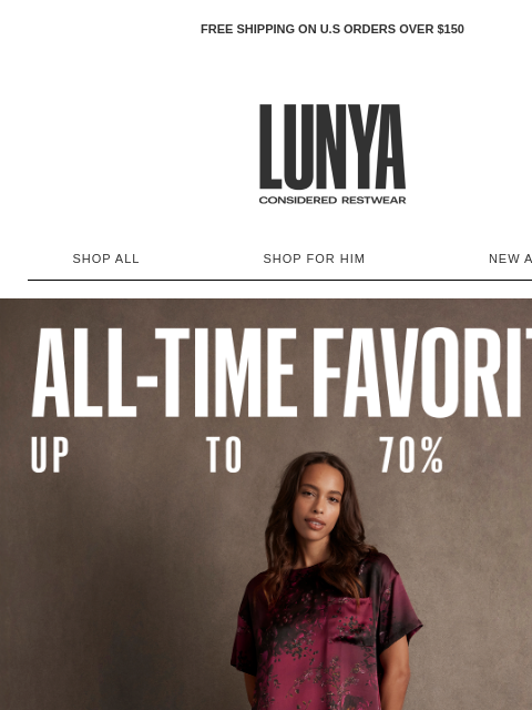 lunya newsletter: FAVORITES THAT JUST WENT ON SALE