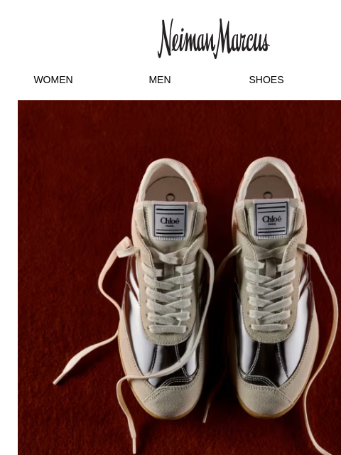 neimanmarcus newsletter: Unbox a new pair of sneakers