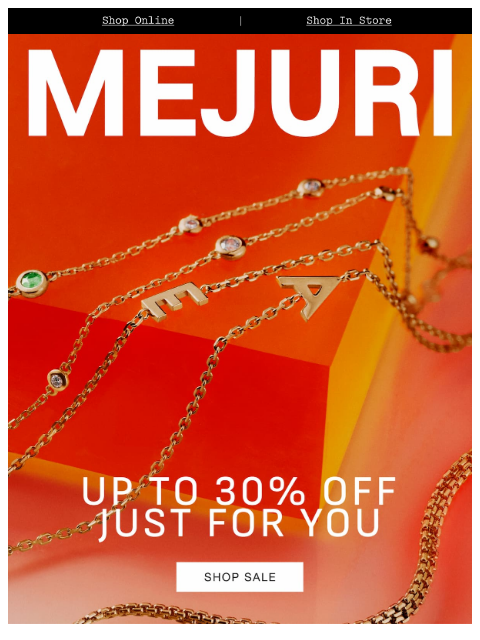 mejuri newsletter: Sale Just Got Personal