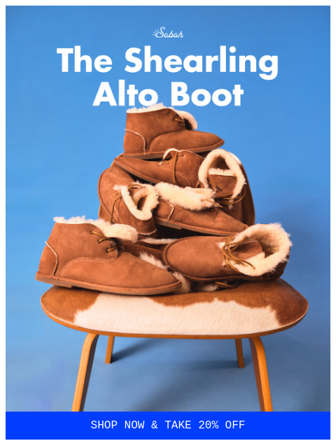 sabah newsletter: Introducing Our Shearling Alto Boot 🏔️
