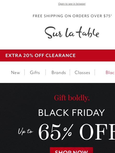 surlatable newsletter: Black Friday Menu: Big deals on chef-trusted brand...