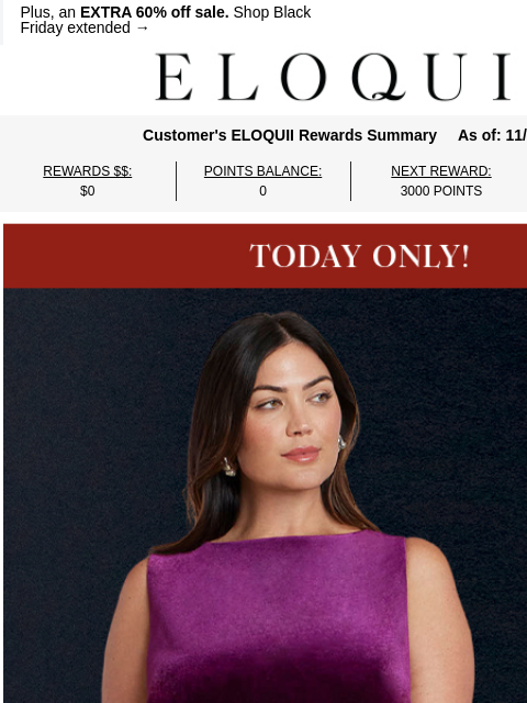 eloquii newsletter: SURPRISEEE! 60% OFF 🥳​