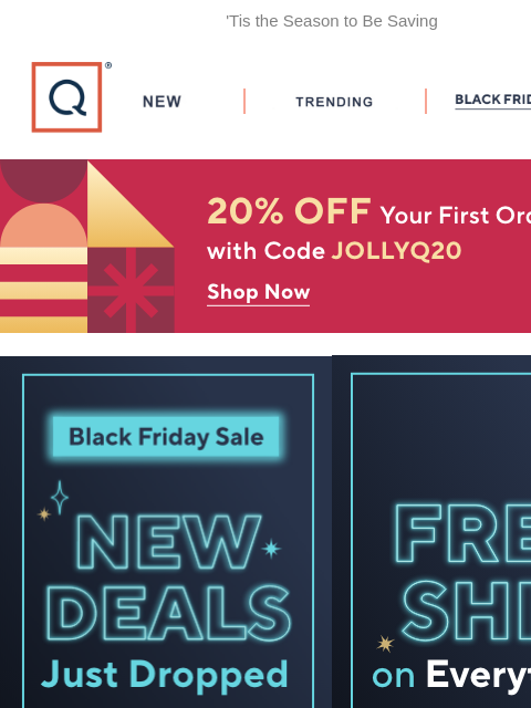 qvcemail newsletter: Black Friday Sale Boost: Free Shipping