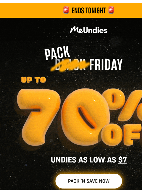 meundies newsletter: Ends Tonight: Up to 70% Off