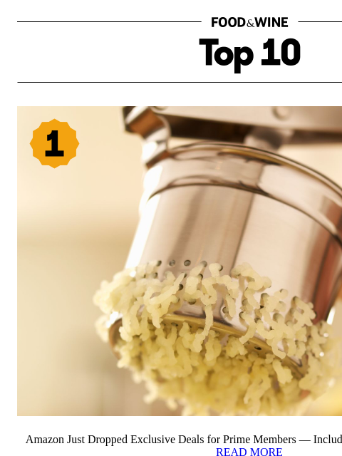 foodandwine newsletter: Amazon Just Dropped Exclusive Deals for Prime Memb...