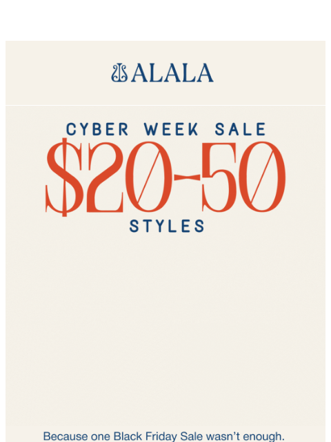 alalastyle newsletter: $20–$50 Bestsellers: Back by Popular Demand