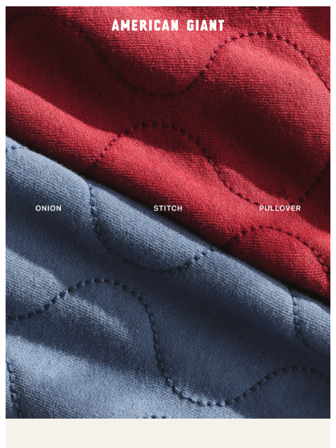 american-giant newsletter: New Heavyweight Stitch Alert