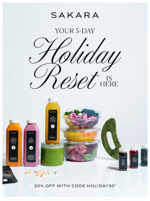sakaralife newsletter: Save 30% On Your Next Detox