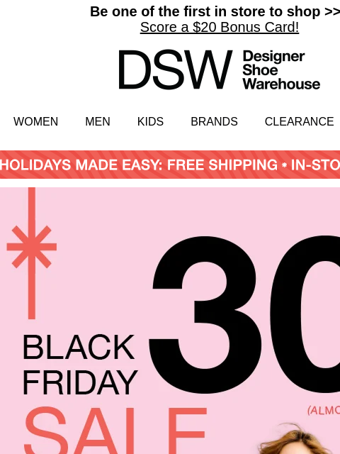 dsw newsletter: 30% off AND new boots?!??