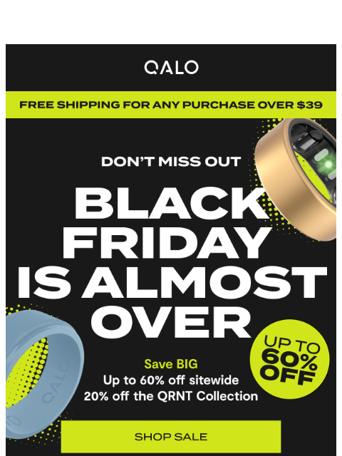 qalo newsletter: Your 60% off is waiting…