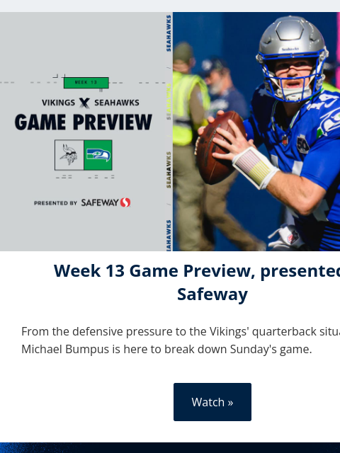 seahawksemail newsletter: Vikings vs. Seahawks Game Preview