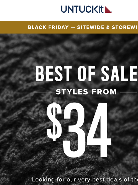untuckit newsletter: Best Of Sale 🚨 Up to 60% Off