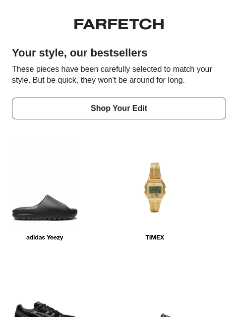 farfetch newsletter: Shop the bestsellers
