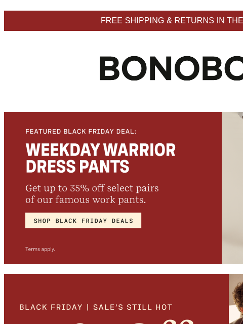 bonobos newsletter: Up to 70% Off Sale Is Happening Now