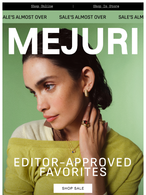 mejuri newsletter: Vogue, Glamour & Elle Top Picks—Now Up to 30% Off