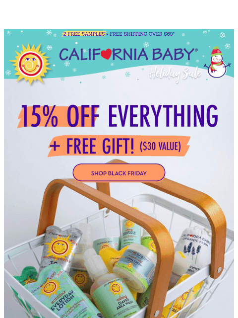 californiababy newsletter: Your Baby’s Essentials - Now 15% Off + FREE Travel...