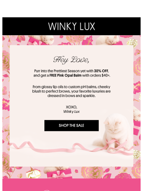 winkylux newsletter: Purr-fectly Priced. 30% Off + A Little Something E...