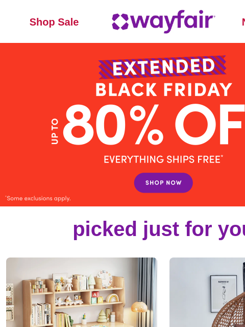 wayfair newsletter: KIDS DESKS 🔔🔔🔔 EXTENDED BLACK FRIDAY 🔔🔔🔔 