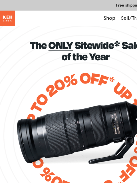 keh newsletter: Your dream gear is now up to 20% off 📸