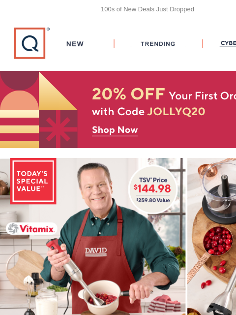 qvcemail newsletter: Vitamix TSV® + Get 20% Off